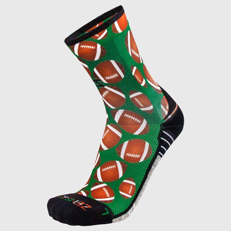 Football Themed Running Socks, Marathon Socks | Zensah