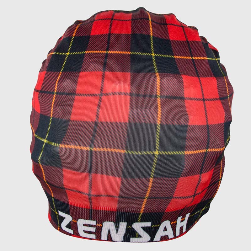 plaid skull cap