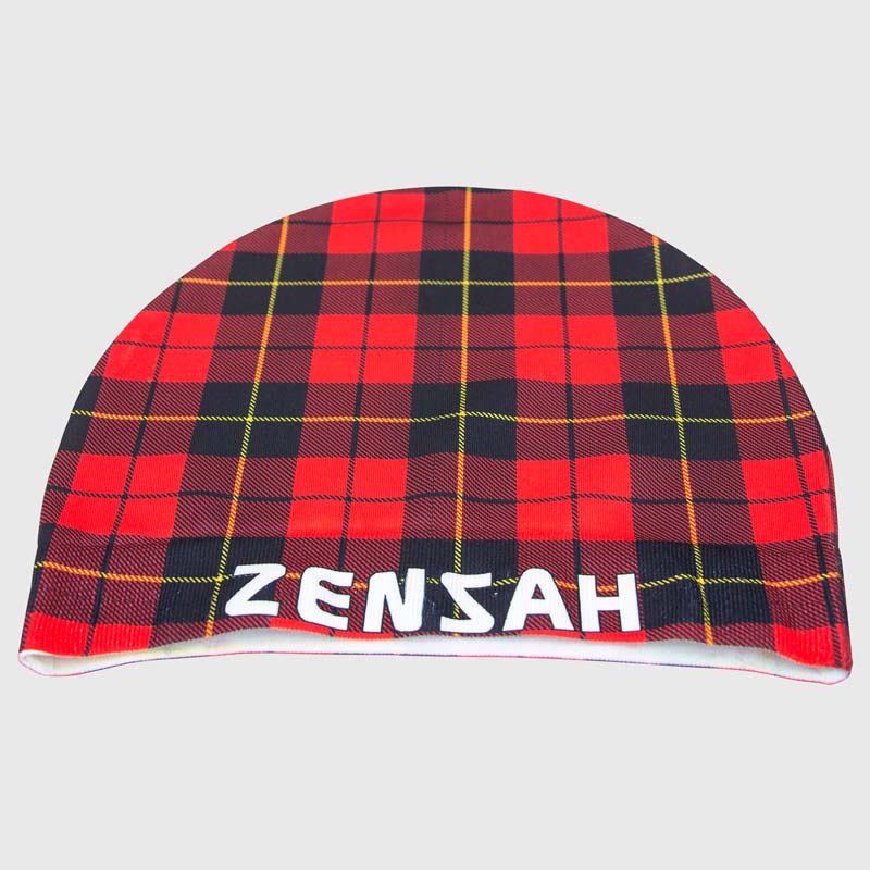 plaid skull cap