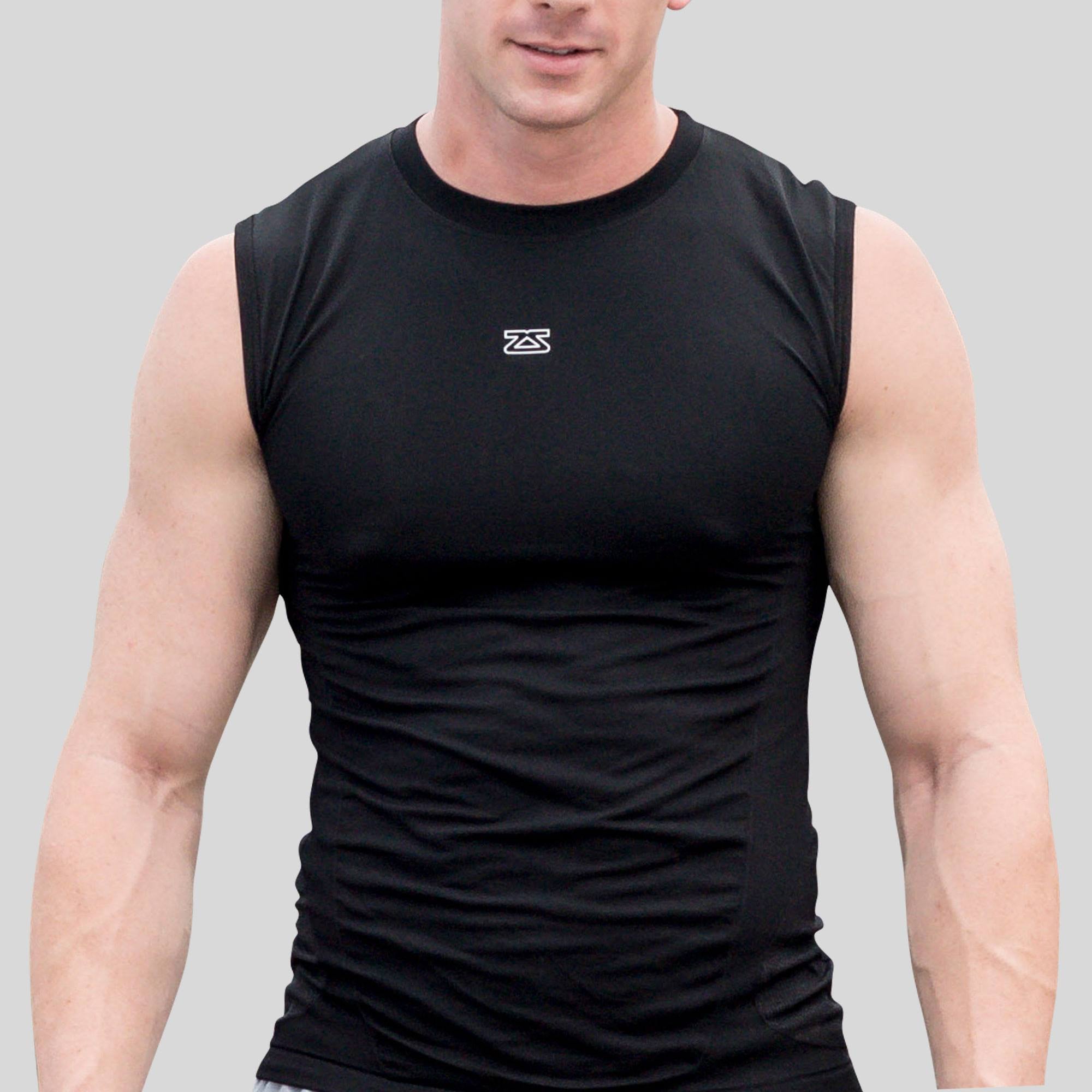 blue silver mens compression shirt