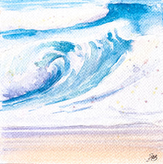 watercolor wave painting california artist