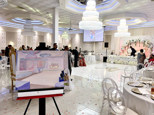 live wedding painting bay area artist