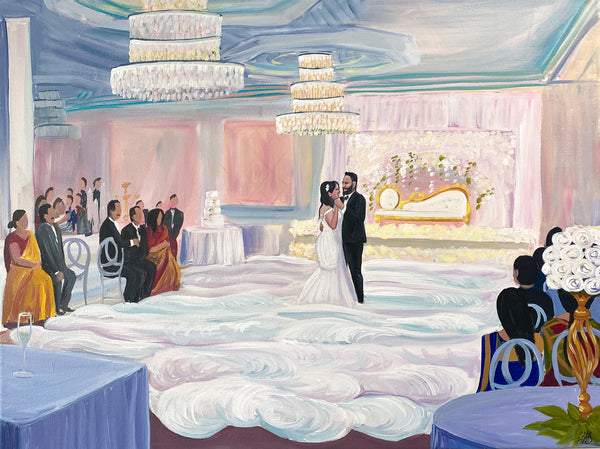 first dance painting bay area live wedding artist