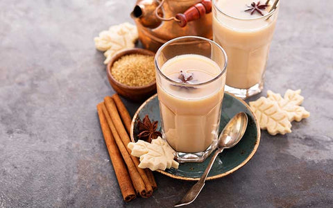 Vanilla Chai shake with spices and brown sugar.