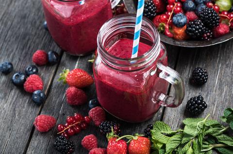 antioxidant juice berry shake