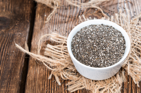 chia seeds on table