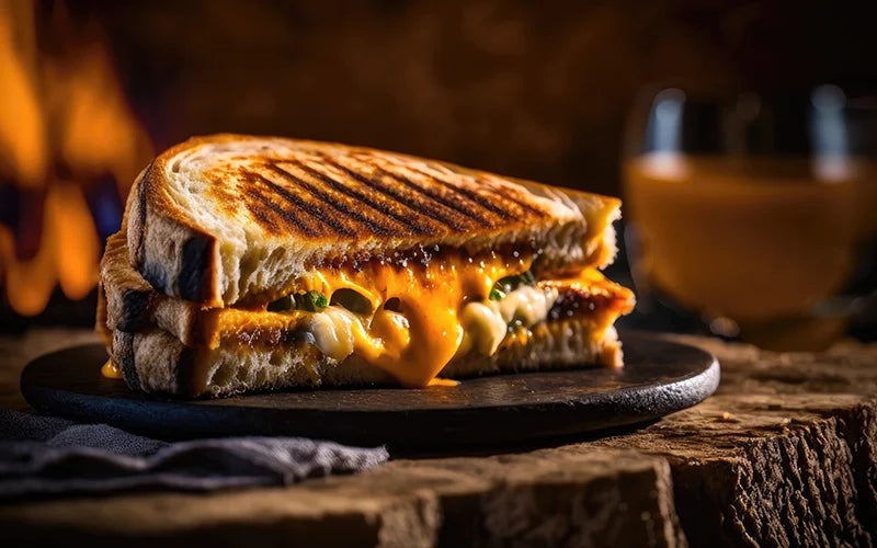 Grilled Cheese Sandwich On Stone