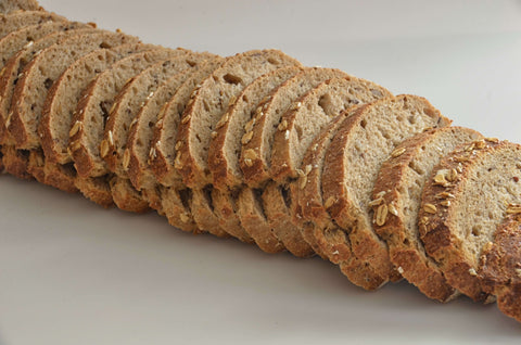 sliced loaf of wheat bread