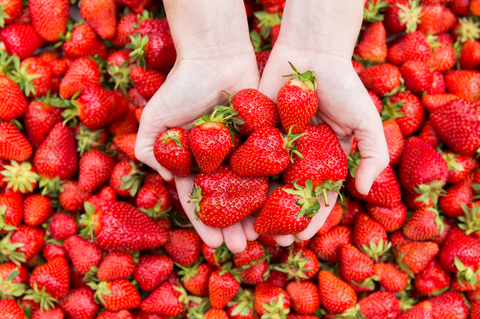 handful of strawberries