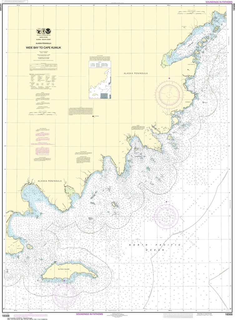 Pod Noaa Charts For The Alaska Coast Ikatan To Portage Bay Captains Nautical Books And Charts 2625