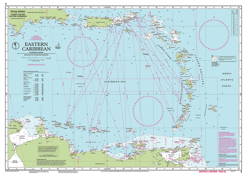 Imray Caribbean Chart 1: Eastern Caribbean - Captain's Nautical Books ...