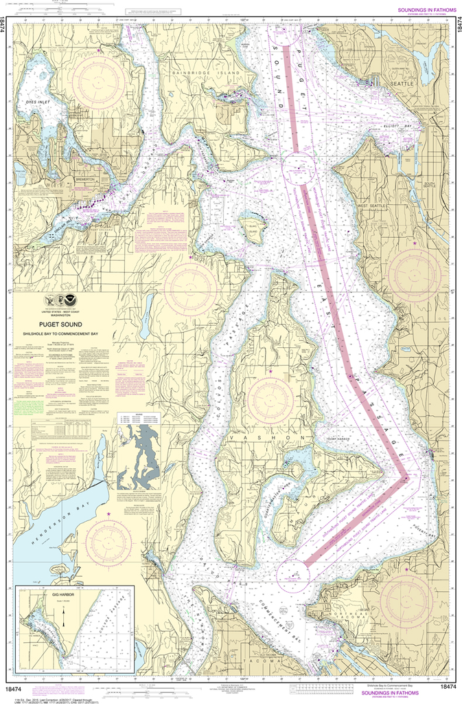 POD NOAA Charts for the Pacific Coast: North Washington & Puget Sound ...