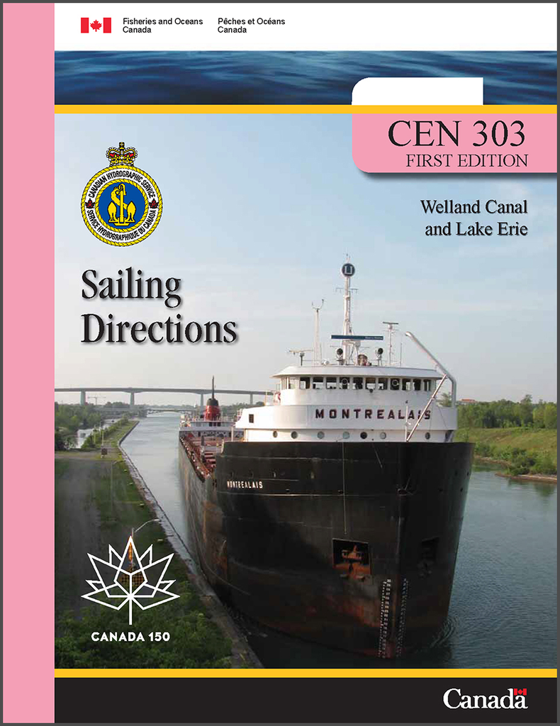 Directions To Lake Erie Canadian Sailing Directions Cen303E: Welland Canal And Lake Erie -  Captain's Nautical Books & Charts