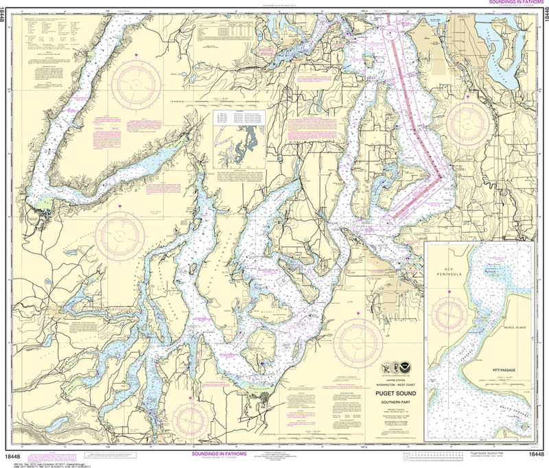 noaa-chart-18448-puget-sound-southern-part-captain-s-nautical-books