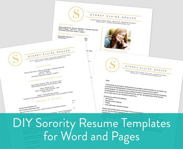 What To Include On A Sorority Resume Sororitypackets Com