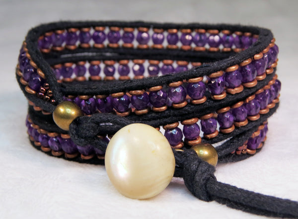 women amethyst bracelet