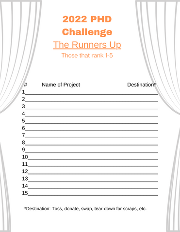 PHD Challenge Losers Worksheet