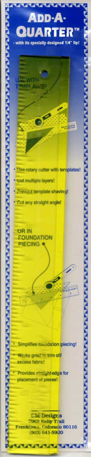 Add A-Quarter Ruler 1 1/2in x 12"