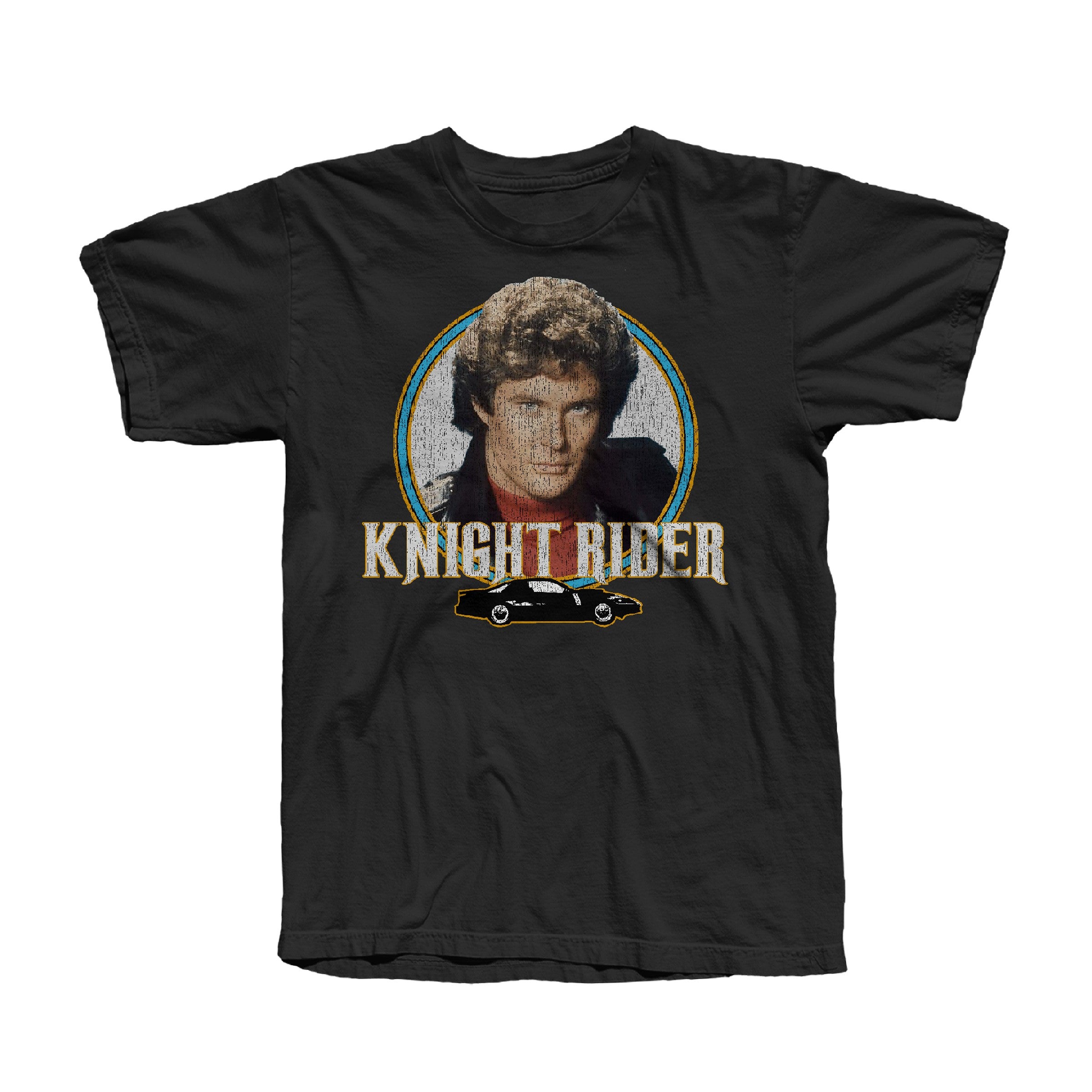 VINTAGE KNIGHT RIDER BLACK T-SHIRT - The Hoff Store Official UK Sto product image