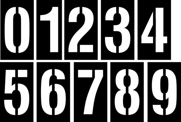 Number Stencils 0 9 Complete Set Stencils Online
