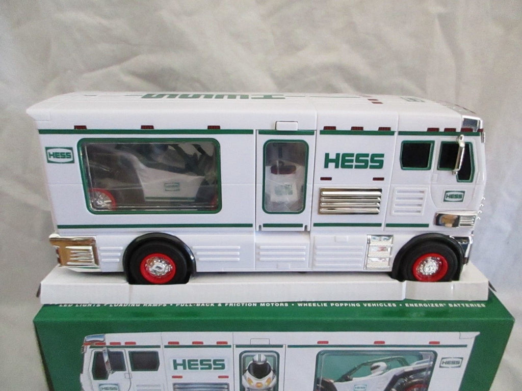 hess 2018 toy truck rv with atv and motorbike