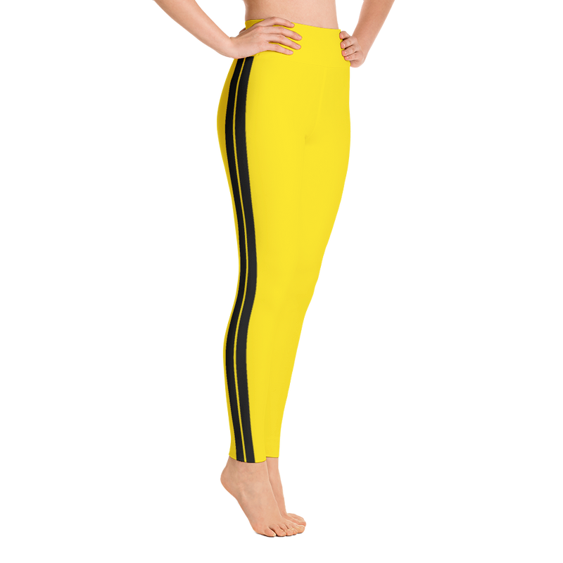 yellow yoga pants