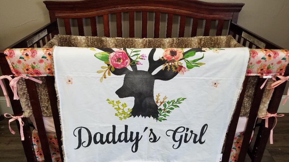 baby girl deer bedding