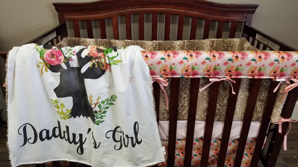 floral deer crib bedding