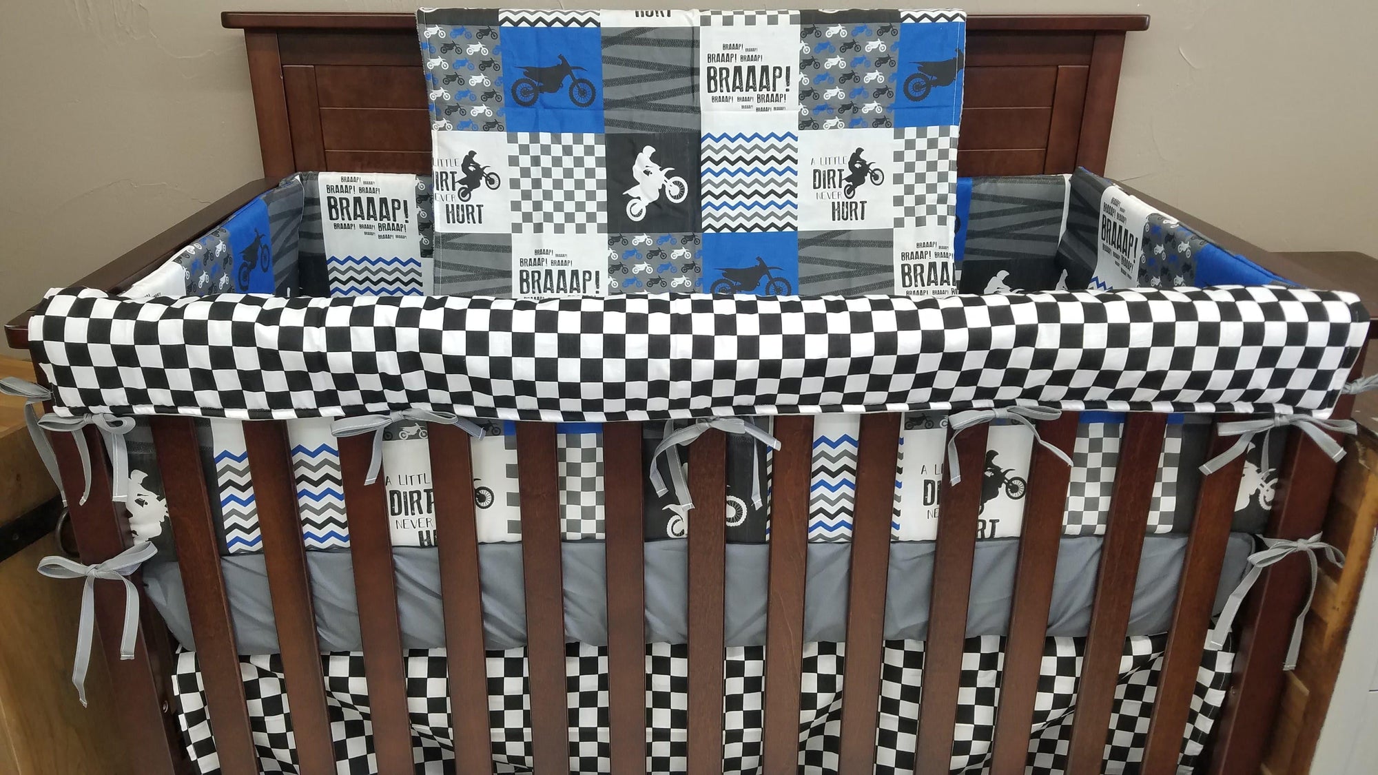 motocross crib bedding set