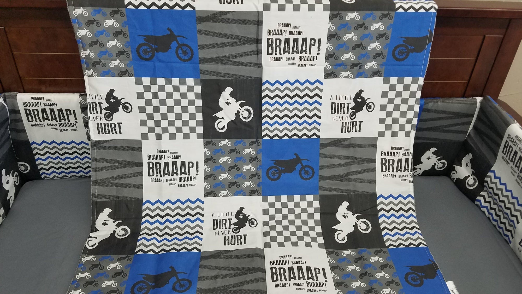 dirt bike baby bedding