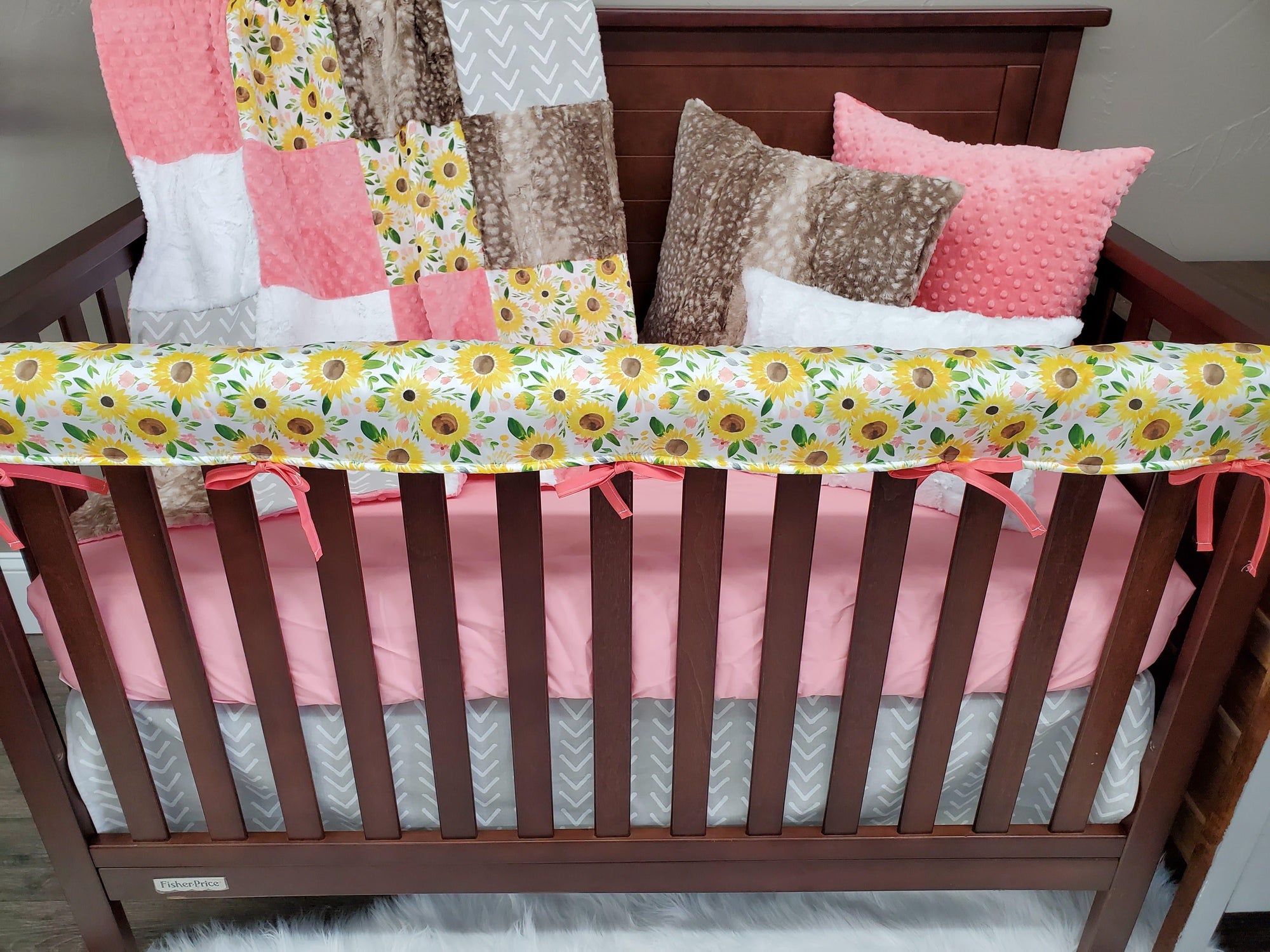 sunflower crib bedding