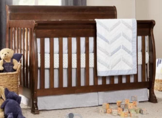 Standard Cribs Sleigh Style Crib In Espresso Dbc Baby Bedding Co