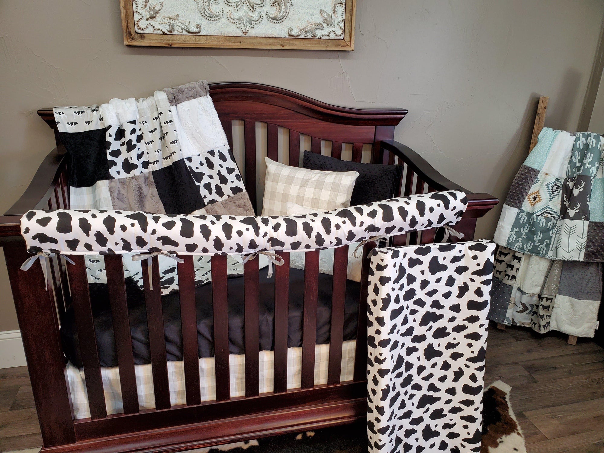 Ready To Ship Boy Crib Bedding Cow Bedding Set Dbc Baby Bedding Co