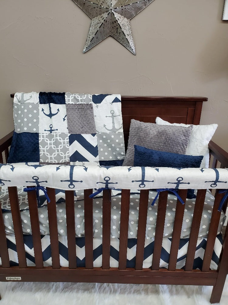 baby boy anchor crib bedding