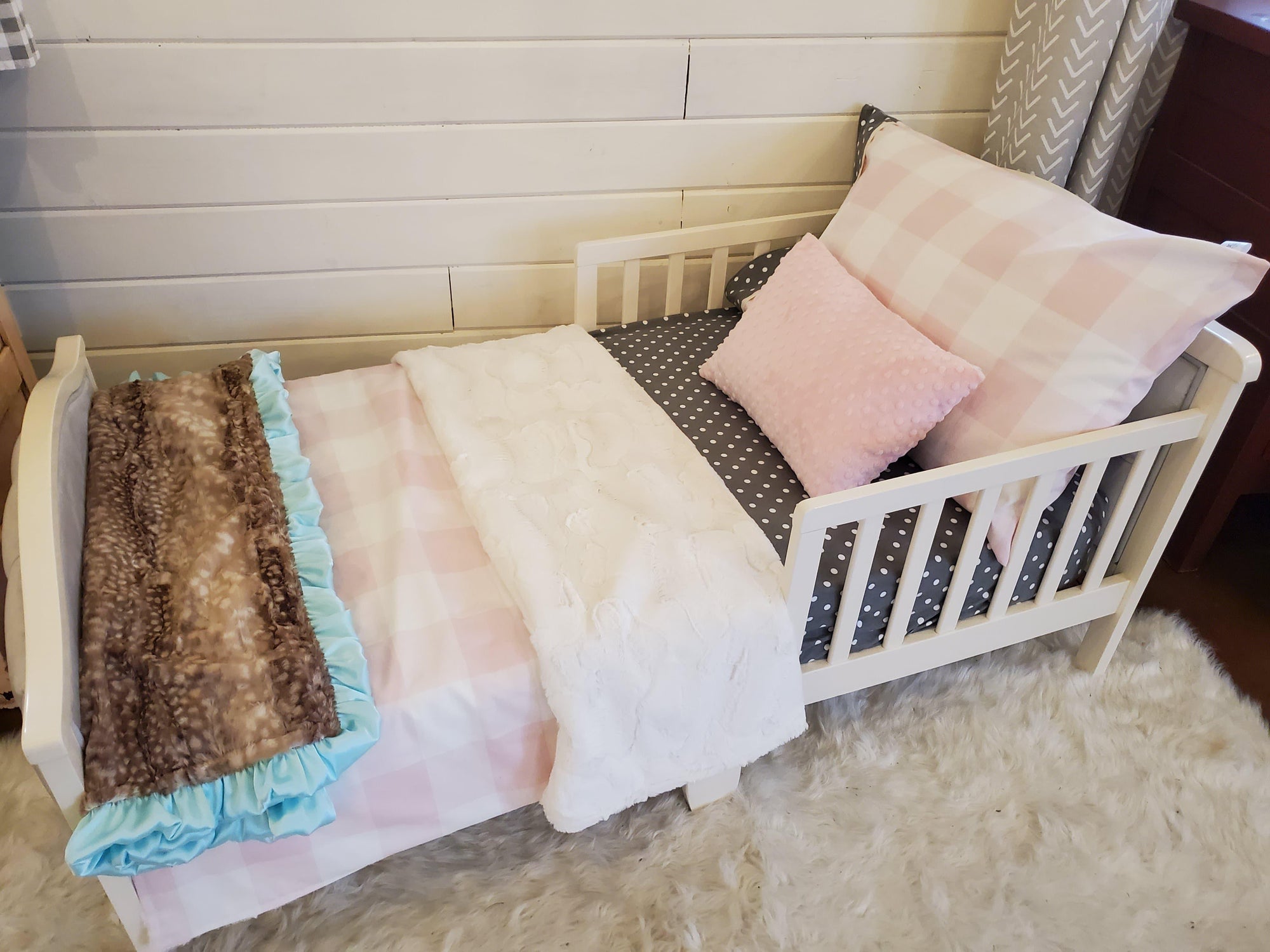 Toddler or Twin Bedding - Serape and Cheetah Minky Collection