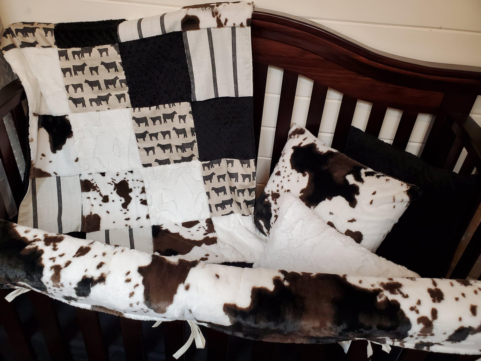 cow crib bedding