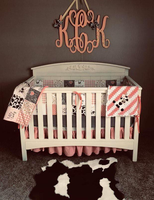 cow crib bedding