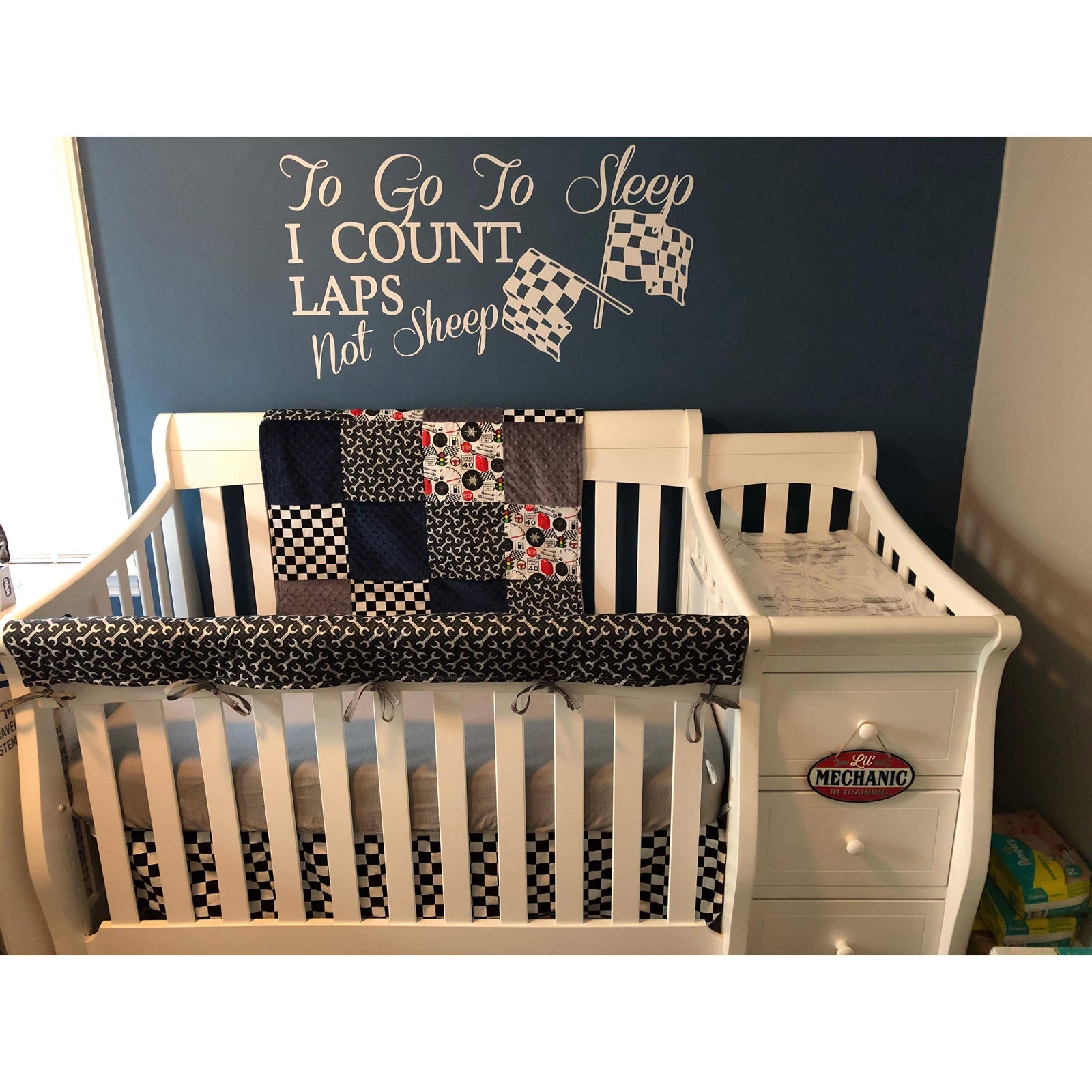 Custom Boy Crib Bedding Tagged Vintage Garage Nursery Dbc Baby