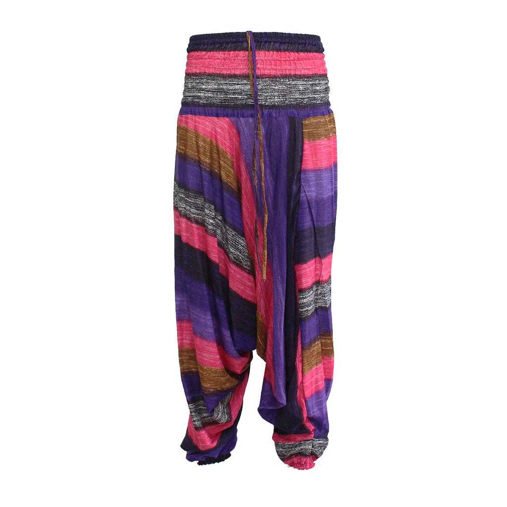 purple striped pants