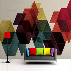 geometrical wall-red and black