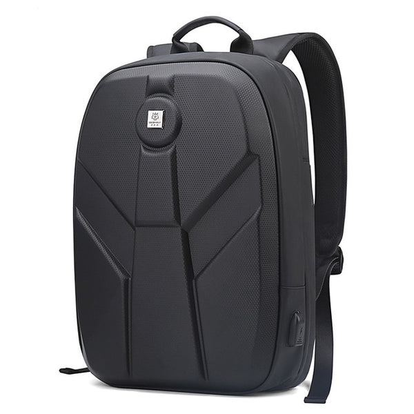 New Hard Shell EVA Backpack Water Repellent USB Charging Laptop Motorc ...
