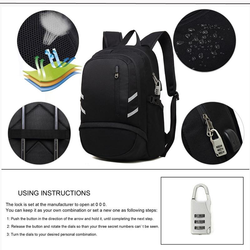 New 17 Inch Large Capacity Laptop Backpack Mochila Multifunctional USB