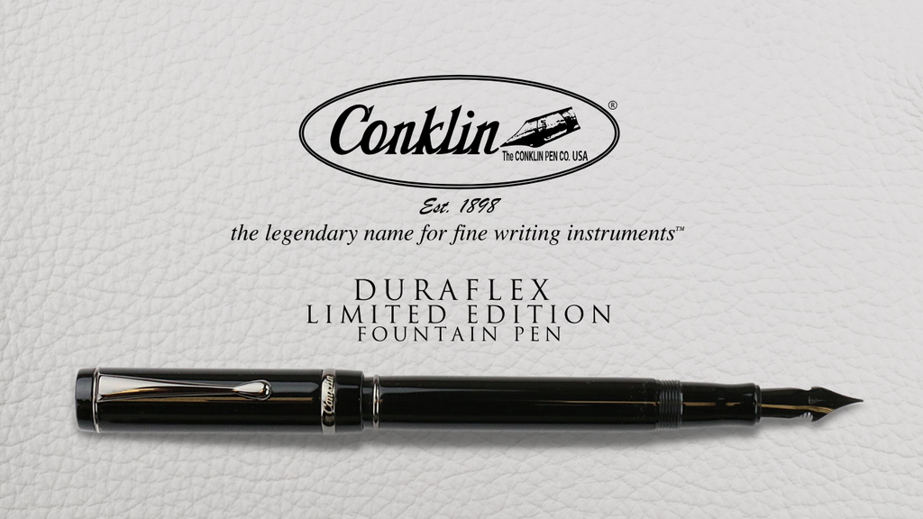 Conklin Duraflex Limited Edition Fountain Pen (Flex Nib) Chrome