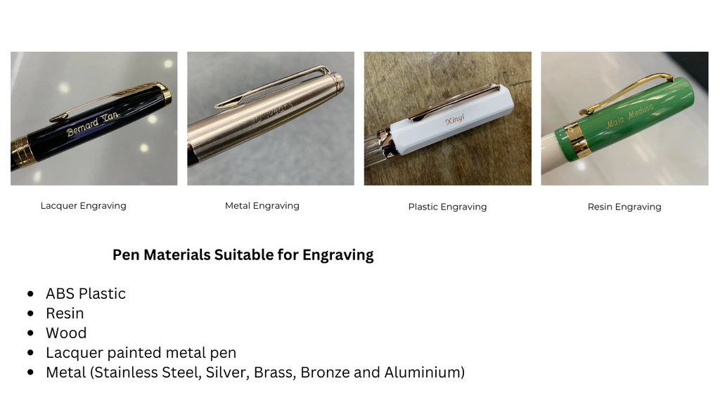 Pen Engraving Materials