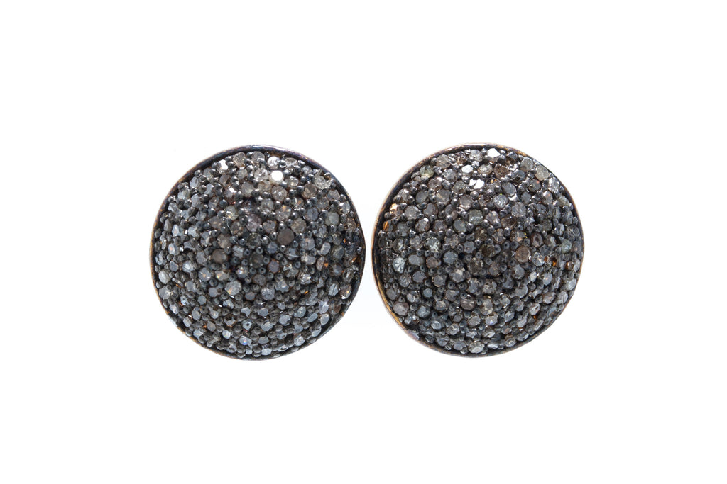 black rhodium diamond earrings