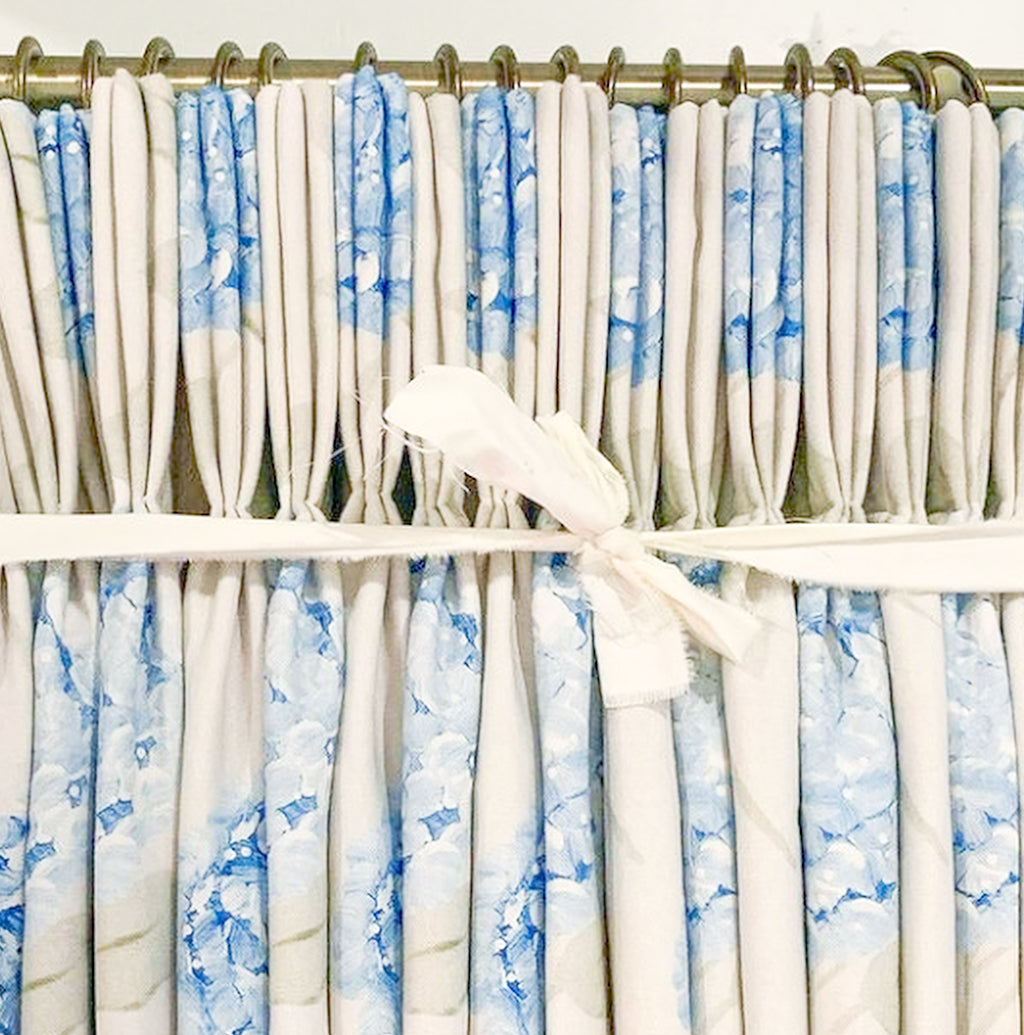 Hydrangea Linen Fabric - Soft Blue | Meg Morton