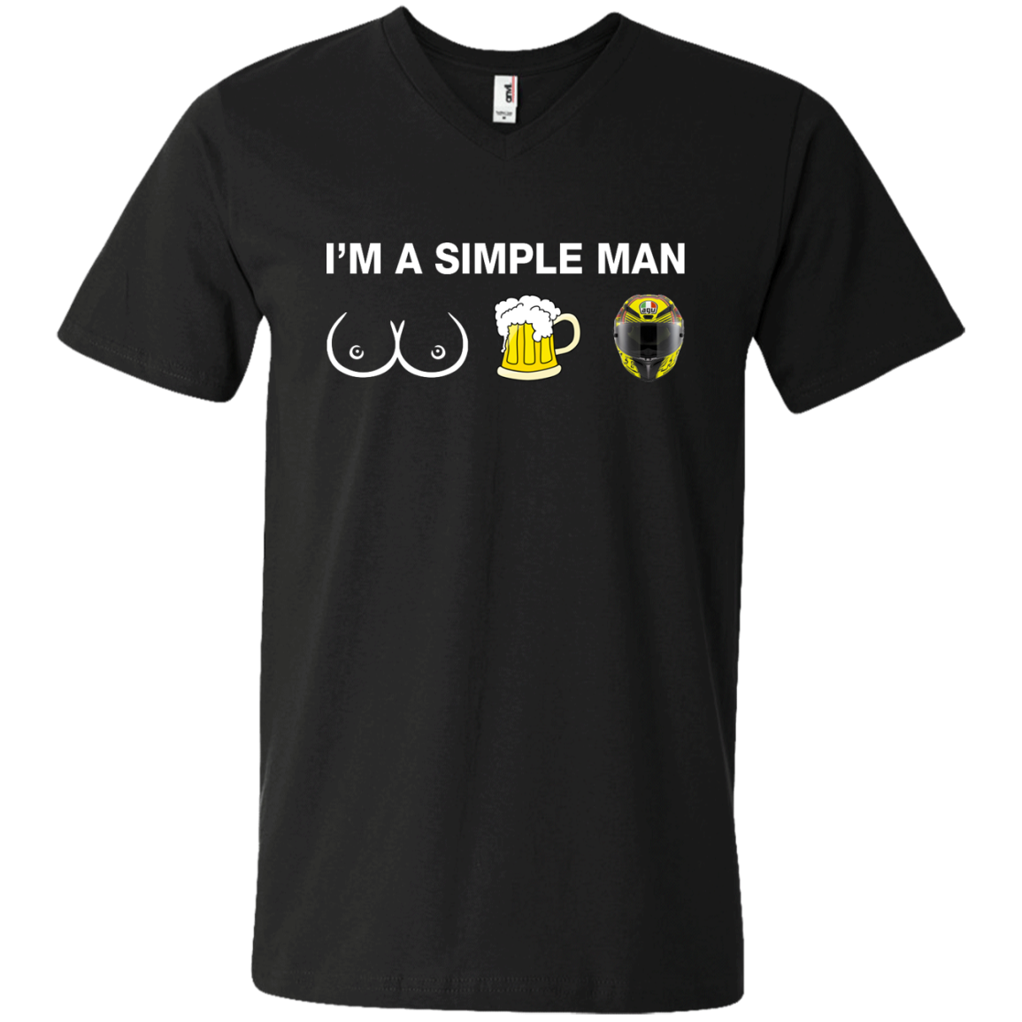 Vr46 Im A Simple Man I Like Boobs Beer And Helmet Shirt Hoodie Ta