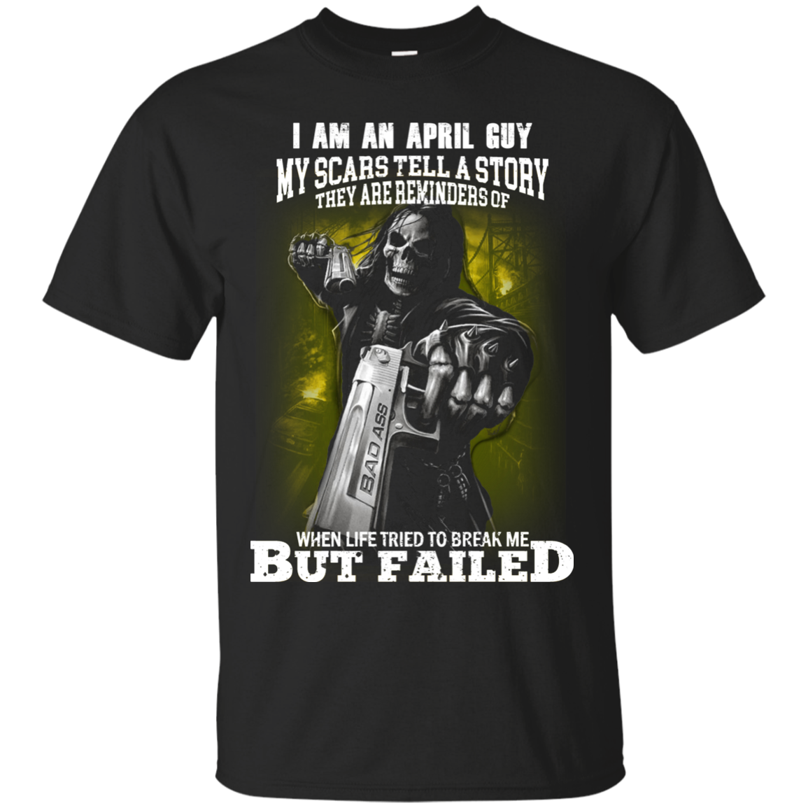 Grim Reaper: I am a April guy my scars tell a story shirt, tank, hoodie