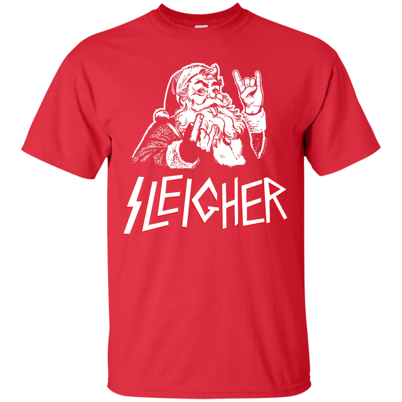 Sleigher Sweatshirt, Metal Santa Christmas Sleigher Sweater, Hoodie