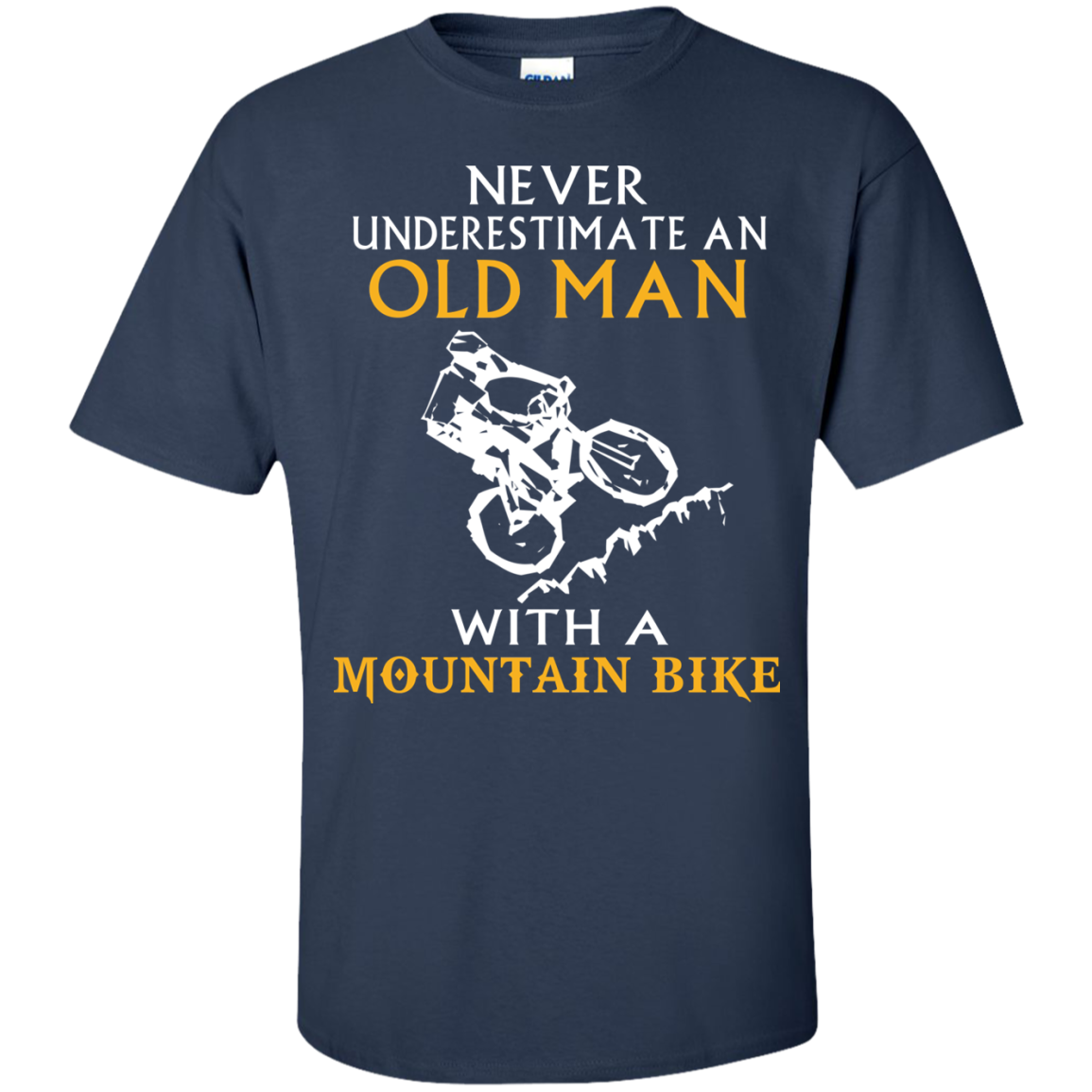 Download Never Underestimate An Old Man With A Mountain Bike T-Shirts, Hoodie, Tank - iFrogTees